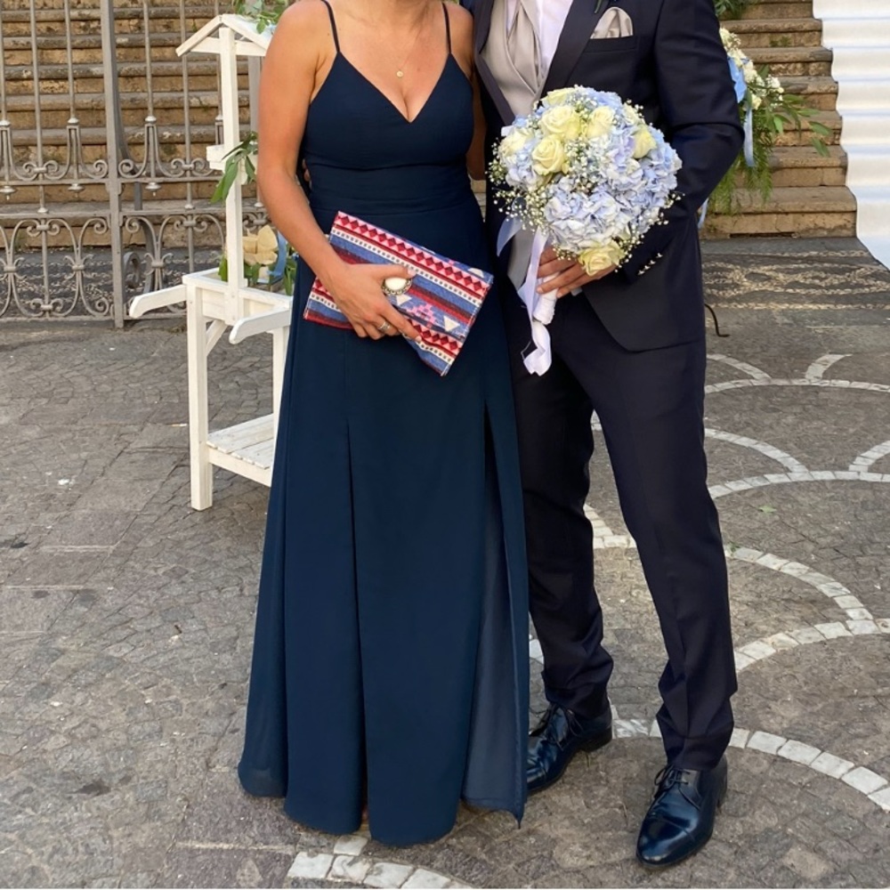 Navy blue gown